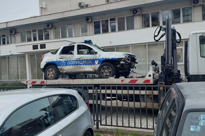 Ukrao policijsko vozilo slupano Foto MUP TNK