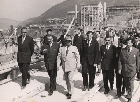 Josip Broz Tito obilazak HE Đerdap I tokom puštanja u rad 1972. godine Foto: Muzej nauke i tehnologije u Beogradu