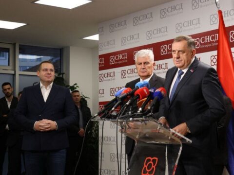 Kovačević, Čović, Dodik Foto: x.com/KovacevicRaso