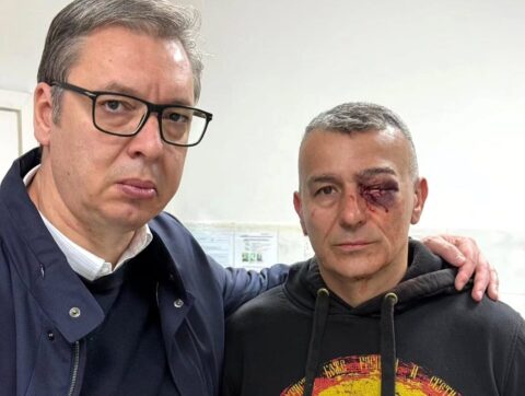 Policajac Lazar Baćić i Aleksandar Vučić Foto buducnostsrbijeav