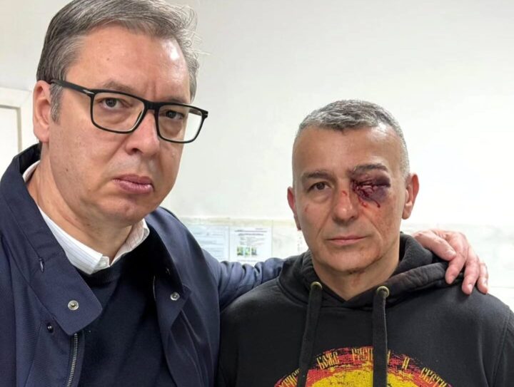 Policajac Lazar Baćić i Aleksandar Vučić Foto buducnostsrbijeav