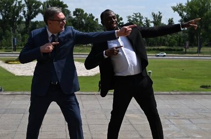 Vučić i Bolt / Printskrin / Instagram