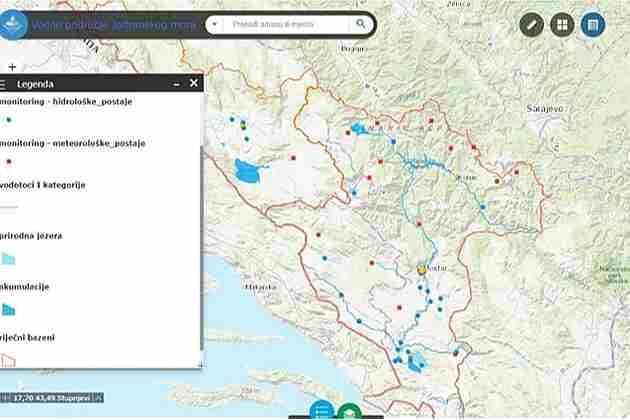 Mapa reke BIH Foto Jadran.ba