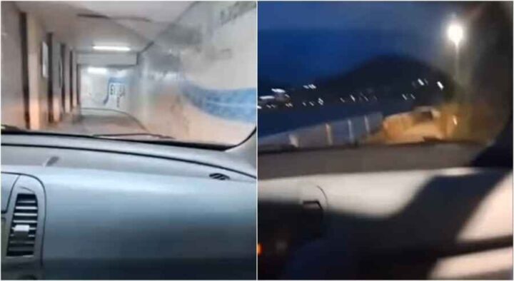 Automobilom kroz tunel Budva Bečići Foto Instagram podgorički_vremeplov
