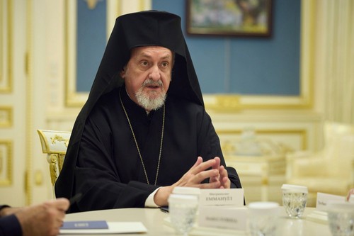 Emanuil mitropolit Halkidonski Ukraine Presidents Office / Alamy / Profimedia